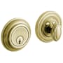 Baldwin Traditional Solid Brass Single Cylinder Keyed Entry Deadbolt from the Estate Collection Satin Brass and Brown