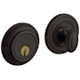 Baldwin Traditional Solid Brass Single Cylinder Keyed Entry Deadbolt from the Estate Collection Distressed Oil Rubbed Bronze