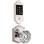 Baldwin Boulder Touchscreen Electronic Deadbolt with Z-Wave Technology and Crystal Passage Knob Set with Arch Rose Polished Nickel