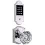 Baldwin Boulder Touchscreen Electronic Deadbolt with Z-Wave Technology and Crystal Passage Knob Set with Arch Rose Polished Chrome