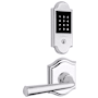 Baldwin Boulder Touchscreen Electronic Deadbolt with Z-Wave Technology and Federal Passage Lever Set with Arch Rose Polished Chrome