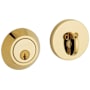 Baldwin Contemporary Solid Brass Single Cylinder Keyed Entry Deadbolt from the Estate Collection Lifetime Polished Brass