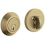 Baldwin Contemporary Solid Brass Single Cylinder Keyed Entry Deadbolt from the Estate Collection Vintage Brass