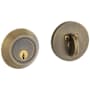 Baldwin Contemporary Solid Brass Single Cylinder Keyed Entry Deadbolt from the Estate Collection Satin Brass and Black