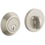 Baldwin Contemporary Solid Brass Single Cylinder Keyed Entry Deadbolt from the Estate Collection Lifetime Satin Nickel