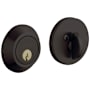 Baldwin Contemporary Solid Brass Single Cylinder Keyed Entry Deadbolt from the Estate Collection Oil Rubbed Bronze