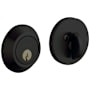 Baldwin Contemporary Solid Brass Single Cylinder Keyed Entry Deadbolt from the Estate Collection Satin Black