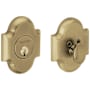 Baldwin Boulder Arched Single Cylinder Deadbolt from the Images Collection Vintage Brass