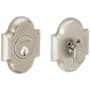Baldwin Boulder Arched Single Cylinder Deadbolt from the Images Collection Lifetime Satin Nickel