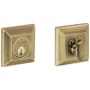 Baldwin Square Solid Brass Single Cylinder Keyed Entry Deadbolt from the Estate Collection Vintage Brass
