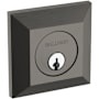 Baldwin Square Solid Brass Single Cylinder Keyed Entry Deadbolt from the Estate Collection Lifetime Graphite Nickel