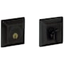 Baldwin Square Solid Brass Single Cylinder Keyed Entry Deadbolt from the Estate Collection Satin Black