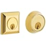 Baldwin Squared Double Cylinder Deadbolt Non-Lacquered Brass