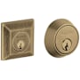 Baldwin Squared Double Cylinder Deadbolt Satin Brass and Black