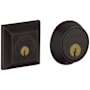 Baldwin Squared Double Cylinder Deadbolt Distressed Oil Rubbed Bronze