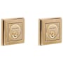 Baldwin Hollywood Hills Double Cylinder Keyed Entry Deadbolt Satin Brass and Brown