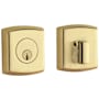 Baldwin Soho Style Single Cylinder Keyed Entry Deadbolt Lifetime Polished Brass