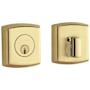 Baldwin Soho Style Single Cylinder Keyed Entry Deadbolt Non-Lacquered Brass