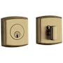 Baldwin Soho Style Single Cylinder Keyed Entry Deadbolt Satin Brass and Black