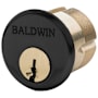 Baldwin Gramercy 1-1/4" C Keyway Traditional Mortise Single Cylinder from the Estate Collection Satin Black