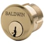 Baldwin Gramercy 1-5/8" C Keyway Traditional Mortise Single Cylinder from the Estate Collection Vintage Brass
