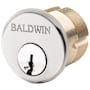 Baldwin Gramercy 1-3/4" C Keyway Traditional Mortise Single Cylinder from the Estate Collection Lifetime Polished Nickel