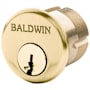 Baldwin Gramercy 2" C Keyway Traditional Mortise Single Cylinder from the Estate Collection Lifetime PVD Satin Brass