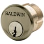 Baldwin Gramercy 2-1/4" C Keyway Traditional Mortise Single Cylinder from the Estate Collection Satin Brass and Black