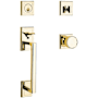 Baldwin Hollywood Hills Sectional Single Cylinder Door Handleset with Interior K008 Knob and Emergency Egress Function Lifetime Polished Brass