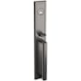 Baldwin Hollywood Hills Full Plate Single Cylinder Door Handleset with Interior K008 Knob and Emergency Egress Function Lifetime Graphite Nickel