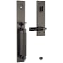 Baldwin Gramercy Right Handed One Piece Single Cylinder Keyed Entry Handleset with L029 Interior Lever from the Estate Collection Lifetime Graphite Nickel
