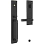 Baldwin Gramercy Right Handed One Piece Single Cylinder Keyed Entry Handleset with L029 Interior Lever from the Estate Collection Satin Black