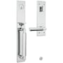 Baldwin Gramercy Right Handed One Piece Single Cylinder Keyed Entry Handleset with L029 Interior Lever from the Estate Collection Polished Chrome