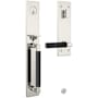 Baldwin Gramercy Right Handed One Piece Single Cylinder Keyed Entry Handleset with L029 Interior Lever from the Estate Collection Polished Nickel / Satin Black