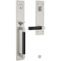 Baldwin Gramercy Right Handed One Piece Single Cylinder Keyed Entry Handleset with L029 Interior Lever from the Estate Collection Satin Nickel / Satin Black