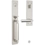 Baldwin Gramercy Right Handed One Piece Single Cylinder Keyed Entry Handleset with L029 Interior Lever from the Estate Collection Satin Nickel / Polished Nickel