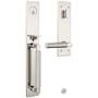 Baldwin Gramercy Right Handed One Piece Single Cylinder Keyed Entry Handleset with L029 Interior Lever from the Estate Collection Polished Nickel / Satin Nickel