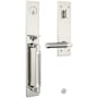 Baldwin Gramercy Knurled Right Handed One Piece Single Cylinder Keyed Entry Handleset with L030 Interior Lever from the Estate Collection Lifetime Polished Nickel
