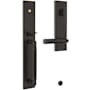 Baldwin Gramercy Knurled Right Handed One Piece Single Cylinder Keyed Entry Handleset with L030 Interior Lever from the Estate Collection Oil Rubbed Bronze