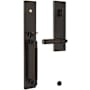 Baldwin Gramercy Knurled Right Handed One Piece Single Cylinder Keyed Entry Handleset with L030 Interior Lever from the Estate Collection Venetian Bronze