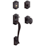 Baldwin Bethpage Dummy Set Solid Brass Sectional Handleset with Bethpage Interior Knob Venetian Bronze