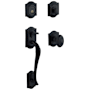 Baldwin Bethpage Dummy Set Solid Brass Sectional Handleset with Bethpage Interior Knob Satin Black