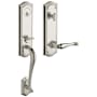 Baldwin Left Handed Bethpage Escutcheon Single Cylinder Handleset with Bethpage Interior Lever and Emergency Egress Lifetime Polished Nickel