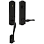 Baldwin Right Handed Bethpage Escutcheon Single Cylinder Handleset with Bethpage Interior Lever and Emergency Egress Satin Black