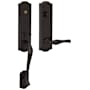 Baldwin Left Handed Bethpage Escutcheon Dummy Set Handleset with Bethpage Interior Lever Distressed Oil Rubbed Bronze
