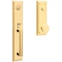 Baldwin Tremont Full Plate Single Cylinder Keyed Entry Handleset with Emergency Egress from the Estate Collection Lifetime Polished Brass