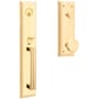Baldwin Tremont Full Plate Single Cylinder Keyed Entry Handleset with Emergency Egress from the Estate Collection Unlacquered Brass