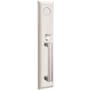 Baldwin Tremont Full Plate Non-Turning Two-Sided Dummy Handleset Exterior Only from the Estate Collection Lifetime Satin Nickel