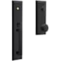 Baldwin Tremont Full Plate Single Cylinder Keyed Entry Handleset with Emergency Egress from the Estate Collection Satin Black