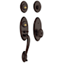 Baldwin Landon Sectional Single Cylinder Keyed Entry Handleset with 5225 Interior Knob from the Estate Collection Venetian Bronze